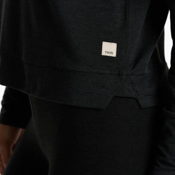 VUORI halo essential hoodie in black heather Small NWT $115 - Picture 6 of 9